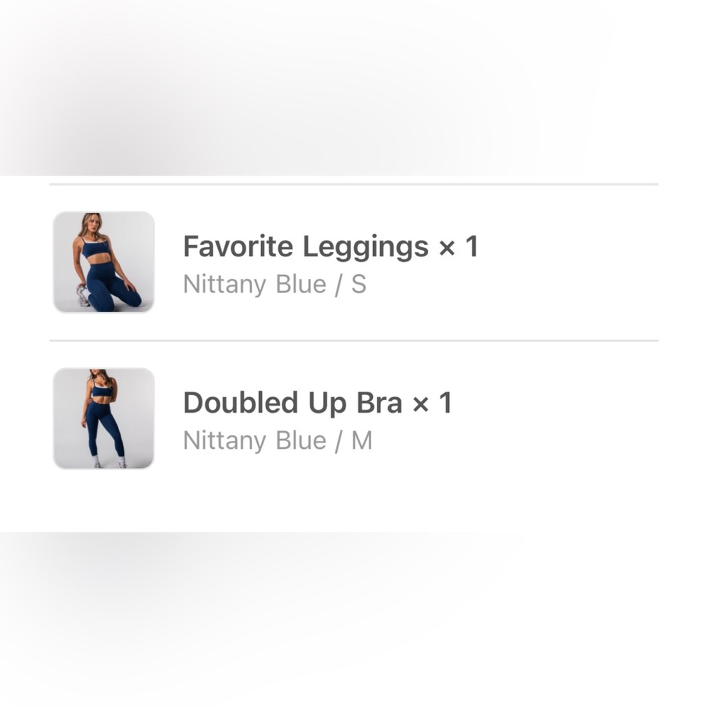 Weylyn Doubled Up Sports Bra and Favorite Leggings Set M/S Navy Blue - Picture 4 of 9